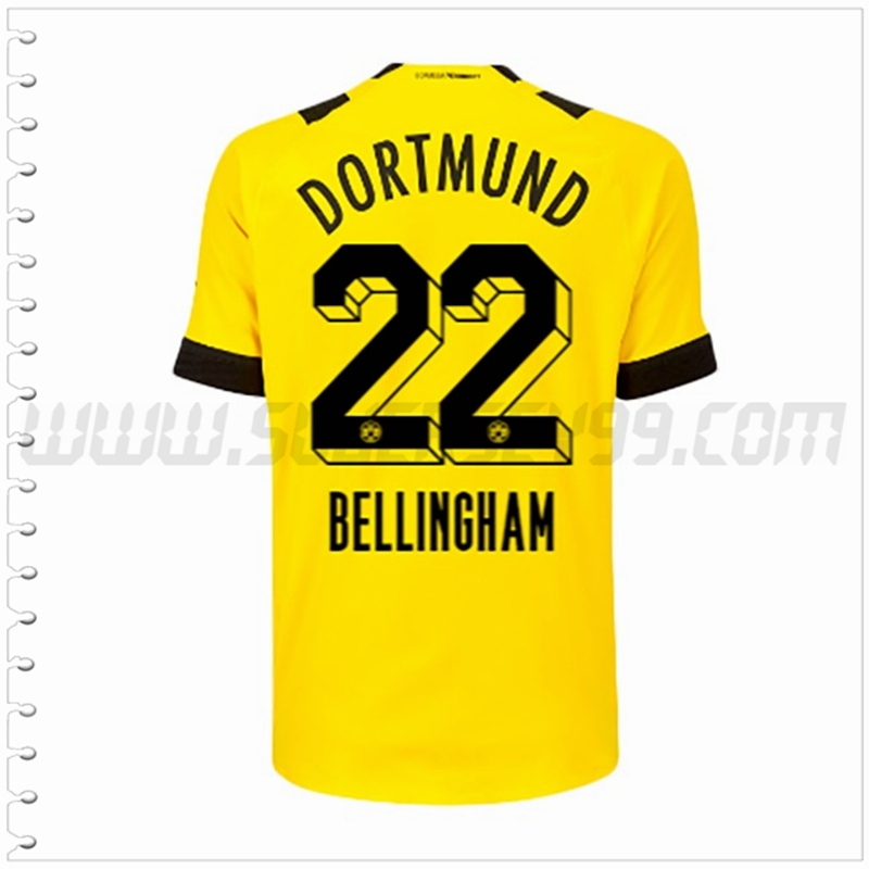 Primera Camiseta Futbol Dortmund BVB BELLINGHAM #22 2022 2023