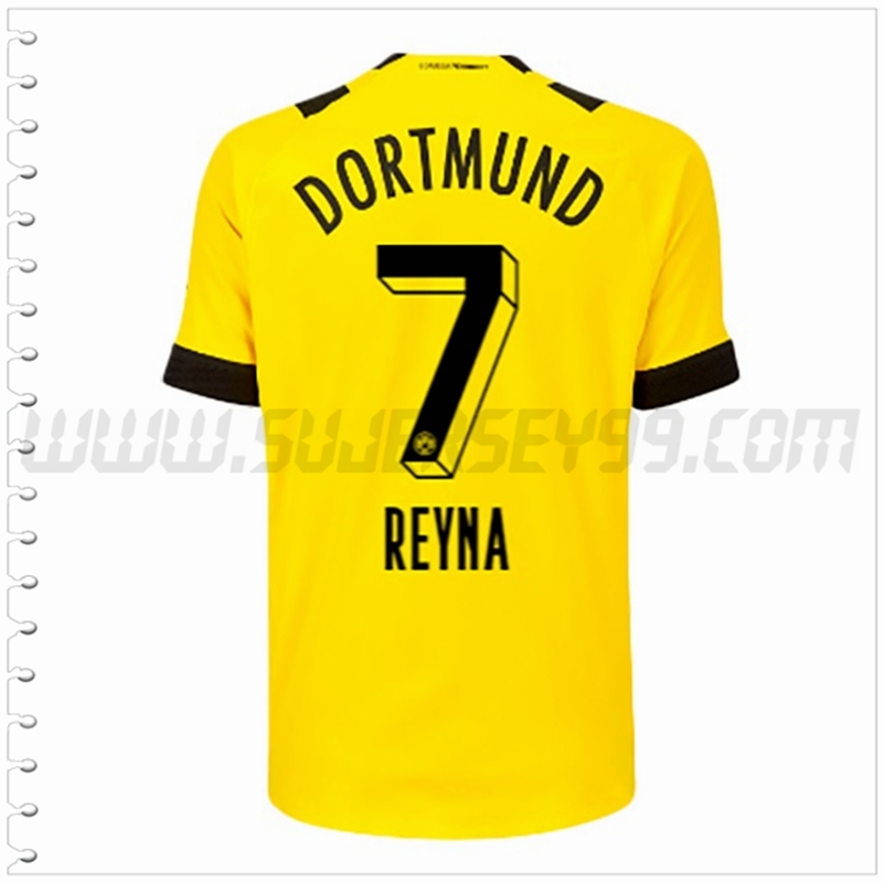 Primera Camiseta Futbol Dortmund BVB REYNA #7 2022 2023