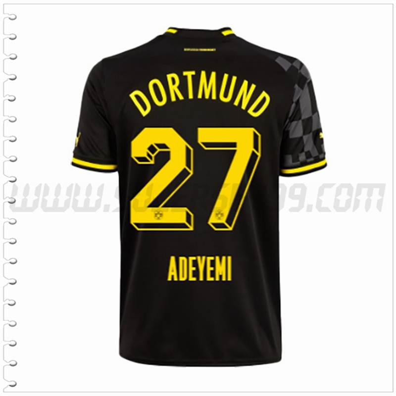 Segunda Camiseta Futbol Dortmund BVB ADEYEMI #27 2022 2023