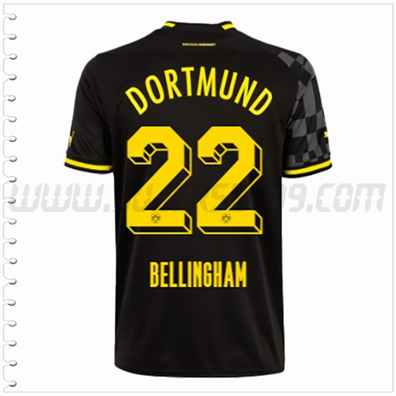 Segunda Camiseta Futbol Dortmund BVB BELLINGHAM #22 2022 2023