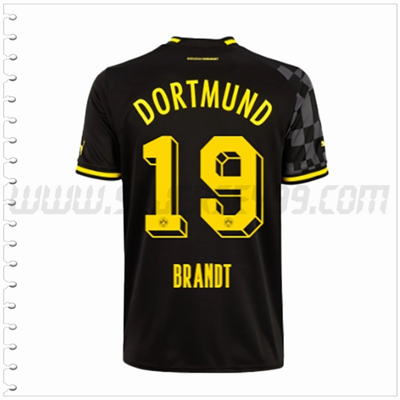 Segunda Camiseta Futbol Dortmund BVB BRANDT #19 2022 2023