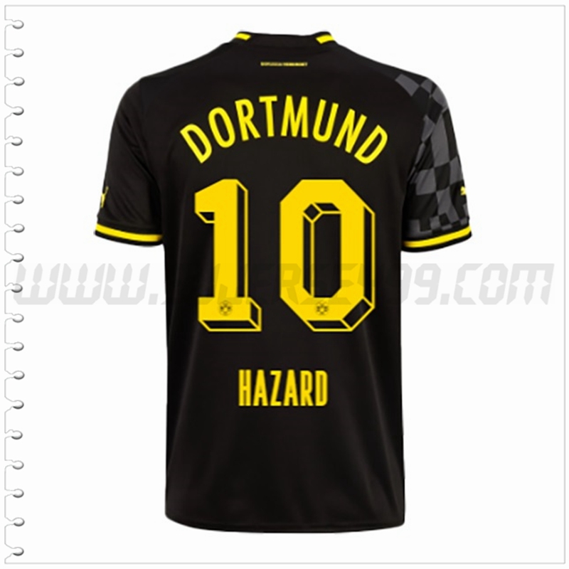 Segunda Camiseta Futbol Dortmund BVB HAZARD #10 2022 2023