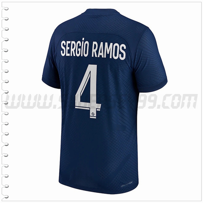 Primera Camiseta Futbol PSG SERGIO RAMOS #4 2022 2023