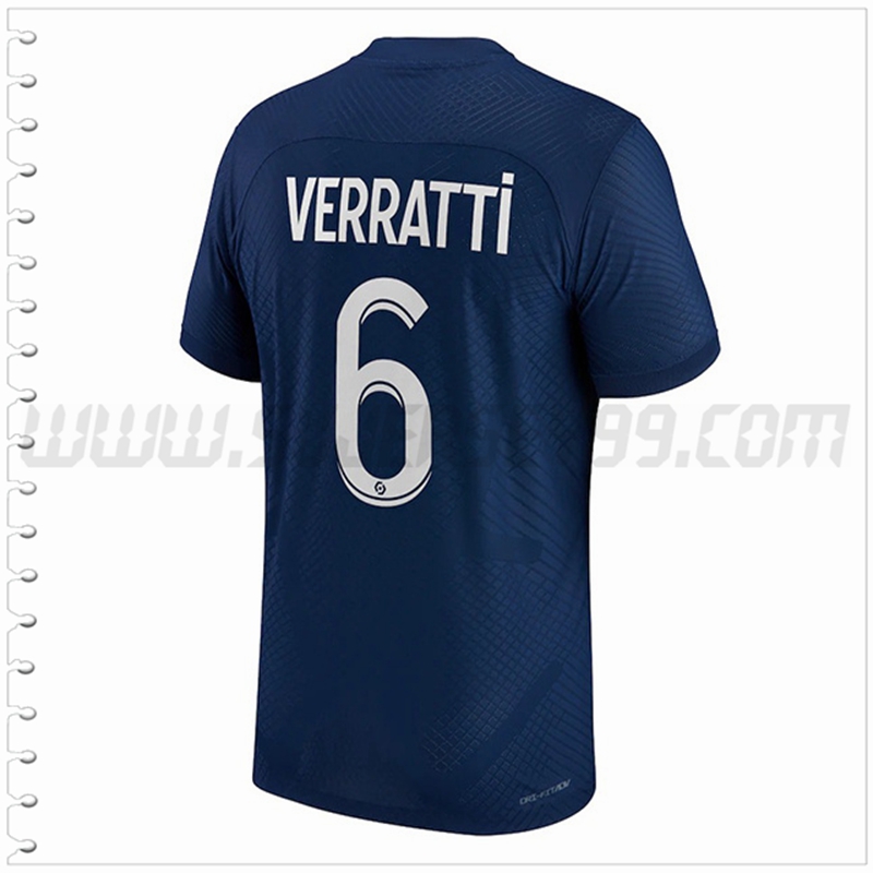 Primera Camiseta Futbol PSG VERRATTI #6 2022 2023