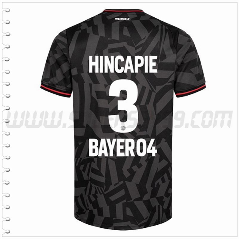 Segunda Camiseta Futbol Leverkusen HINCAPIE #3 2022 2023