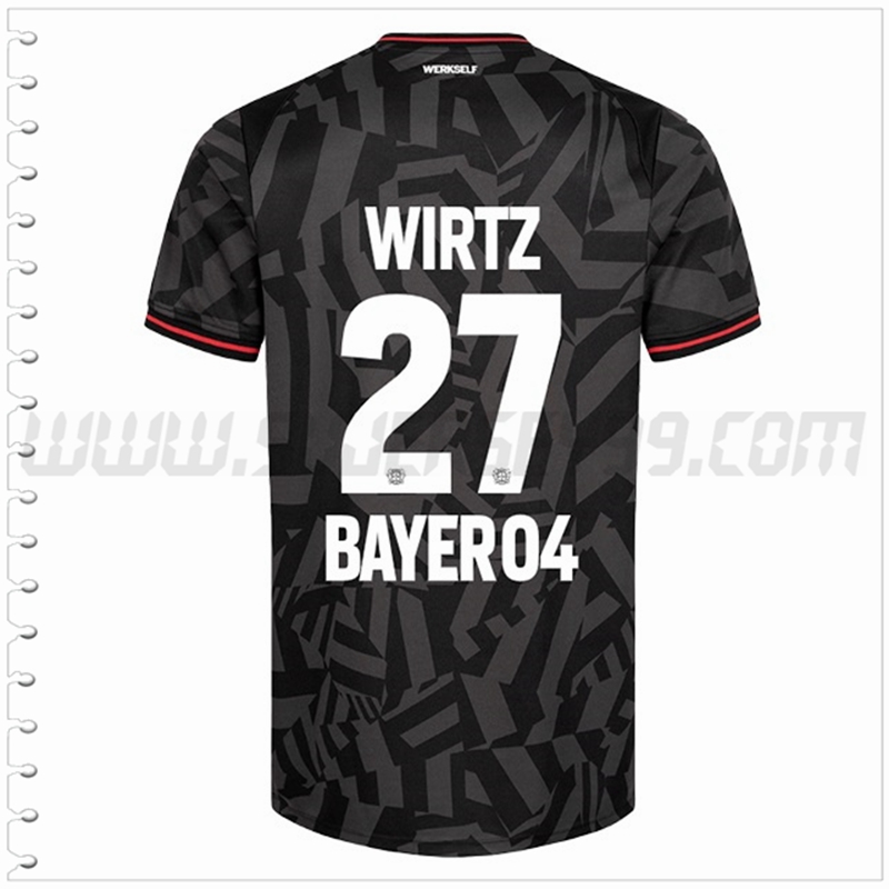 Segunda Camiseta Futbol Leverkusen WIRTZ #27 2022 2023