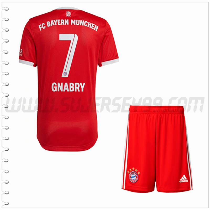 Equipacion del Bayern Munich GNABRY #7 Ninos 2022 2023