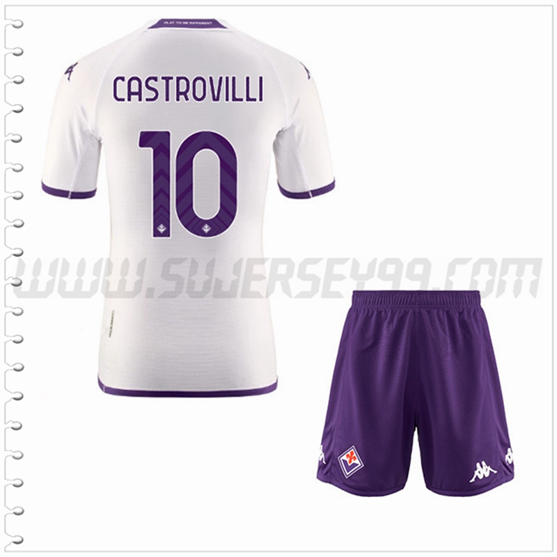 Equipacion del ACF Fiorentina CASTROVILLI #10 Ninos 2022 2023