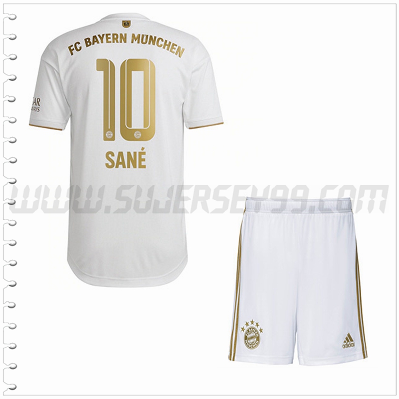 Equipacion del Bayern Munich SANÉ #10 Ninos 2022 2023