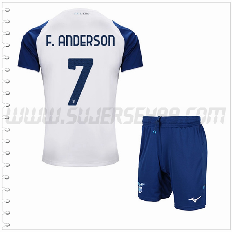 Equipacion del SS Lazio F.ANDERSON #7 Ninos 2022 2023