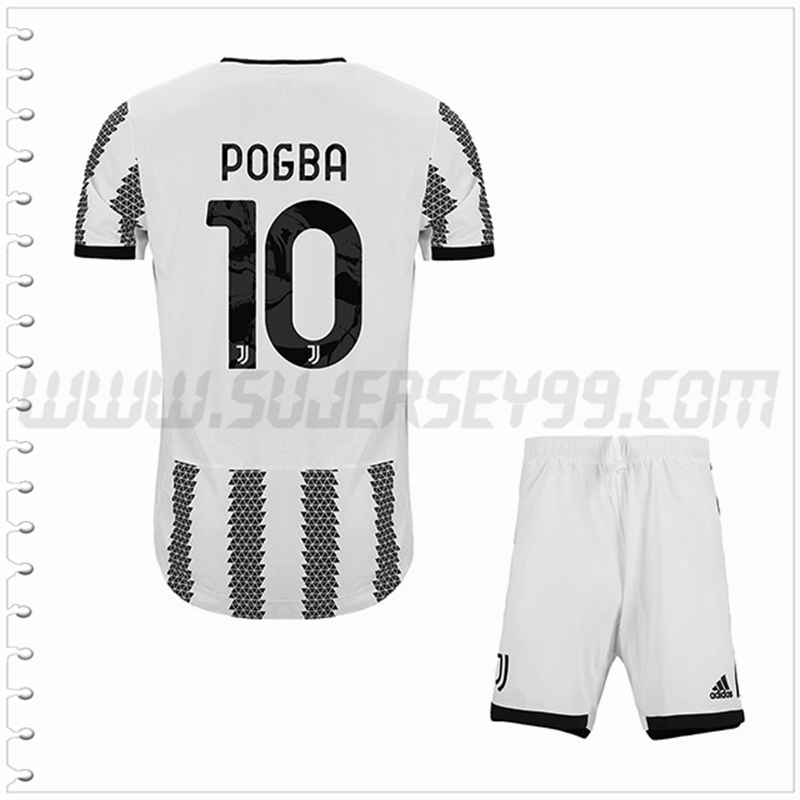 Equipacion del Juventus POGBA #10 Ninos 2022 2023