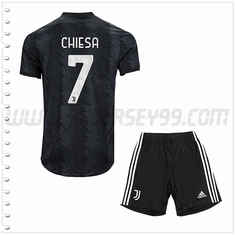 Equipacion del Juventus CHIESA #7 Ninos 2022 2023