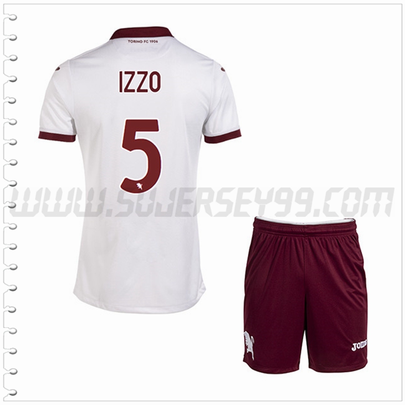 Equipacion del Torino IZZO #5 Ninos 2022 2023