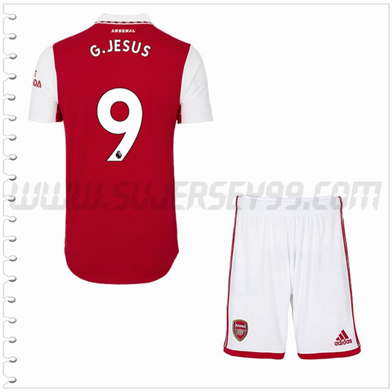 Equipacion del Arsenal G.JESUS #9 Ninos 2022 2023