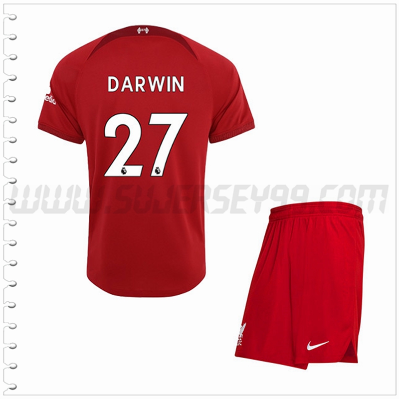 Equipacion del FC Liverpool DARWIN #27 Ninos 2022 2023