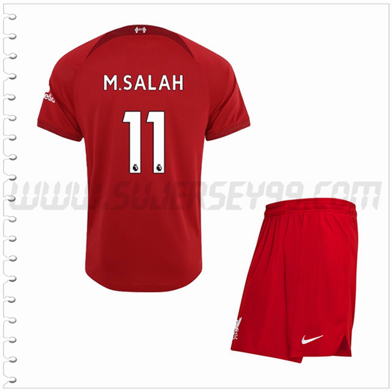 Equipacion del FC Liverpool M.SALAH #11 Ninos 2022 2023