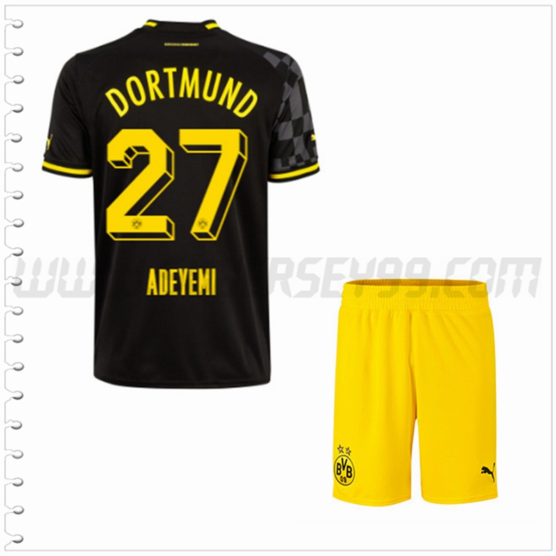 Equipacion del Dortmund BVB ADEYEMI #27 Ninos 2022 2023