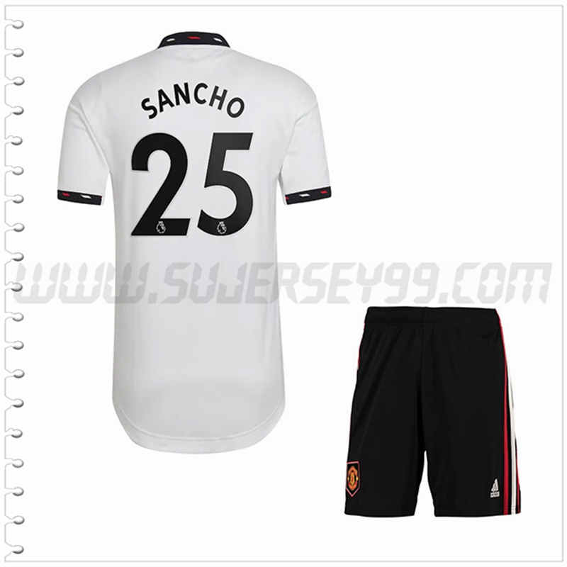 Equipacion del Manchester United SANCHO #25 Ninos 2022 2023