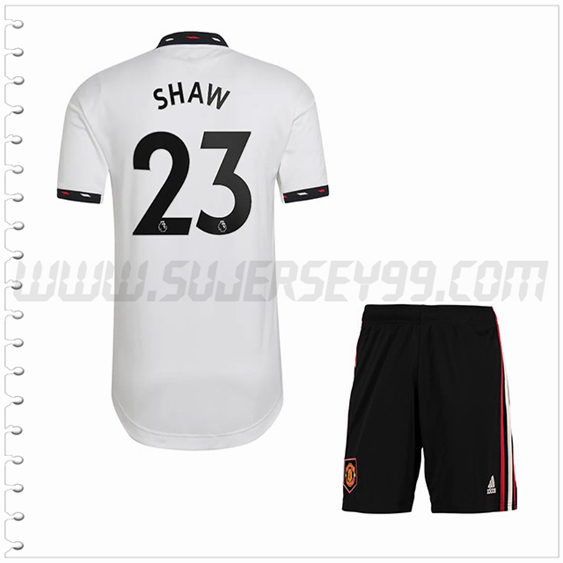 Equipacion del Manchester United SHAW #23 Ninos 2022 2023