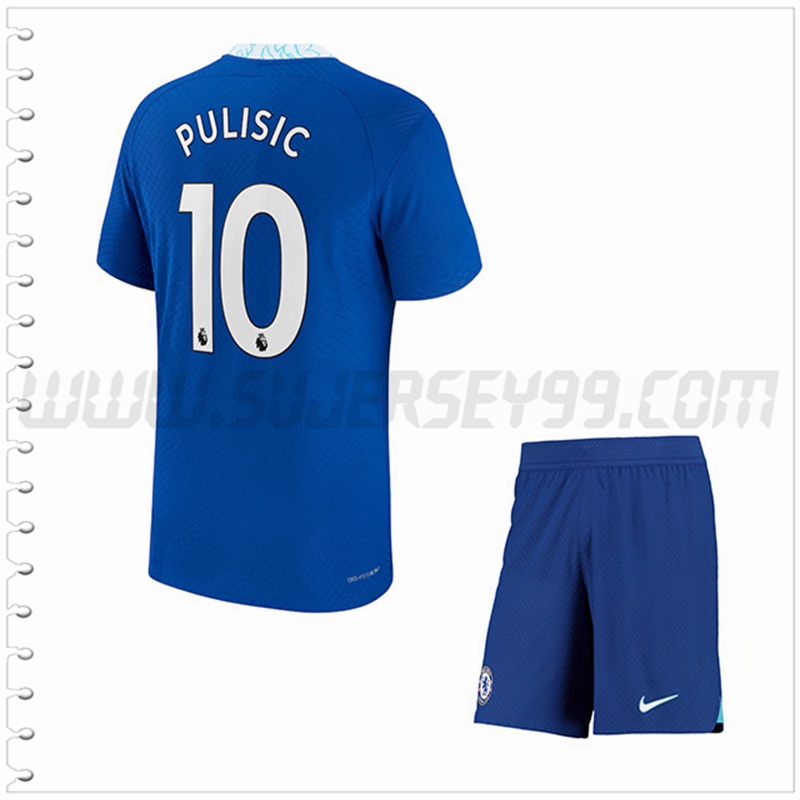 Equipacion del FC Chelsea PULISIC #10 Ninos 2022 2023