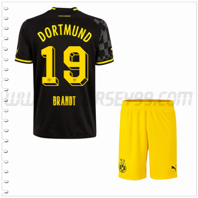 Equipacion del Dortmund BVB BRANDT #19 Ninos 2022 2023