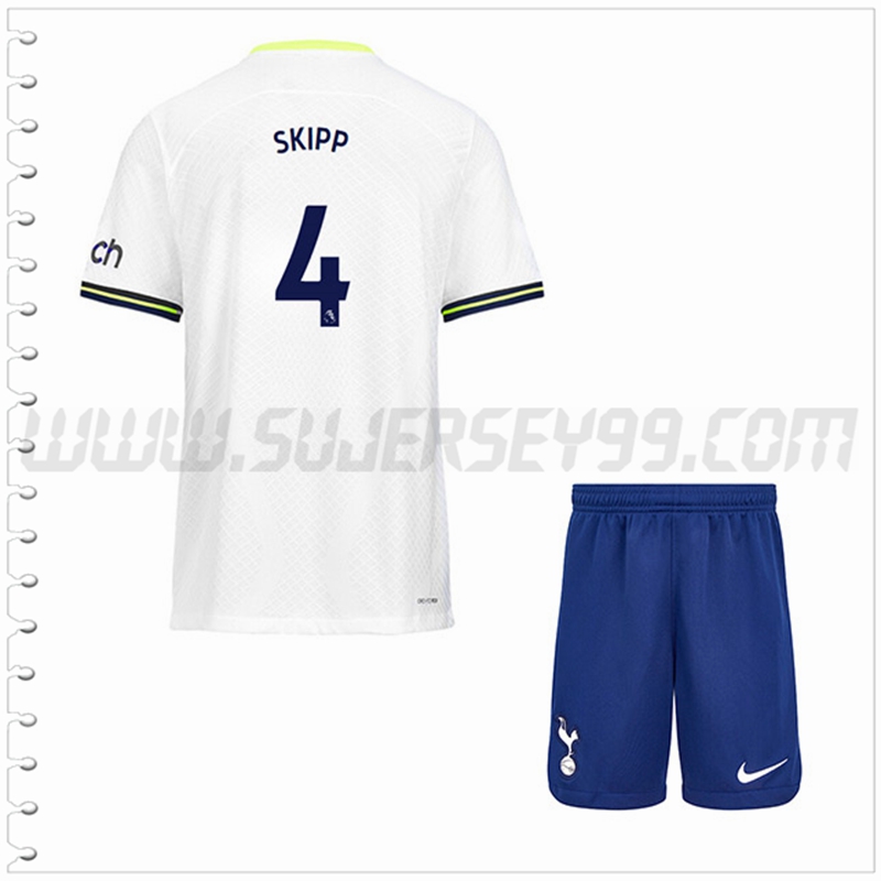 Equipacion del Tottenham Hotspurs SKIPP #4 Ninos 2022 2023