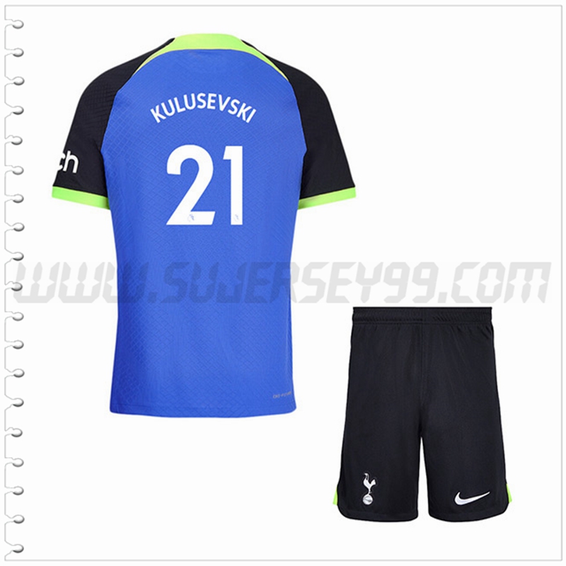 Equipacion del Tottenham Hotspurs KULUSEVSKI #21 Ninos 2022 2023