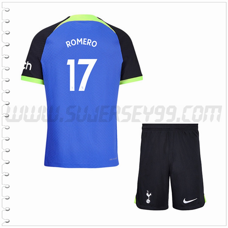 Equipacion del Tottenham Hotspurs ROMERO #17 Ninos 2022 2023