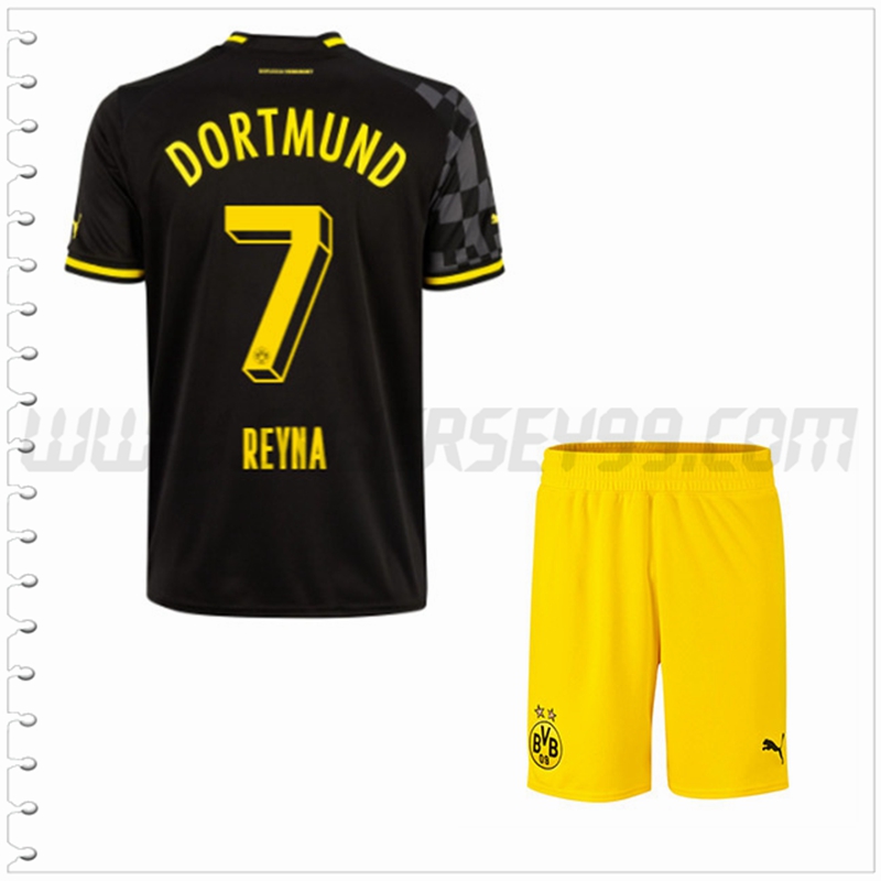 Equipacion del Dortmund BVB REYNA #7 Ninos 2022 2023