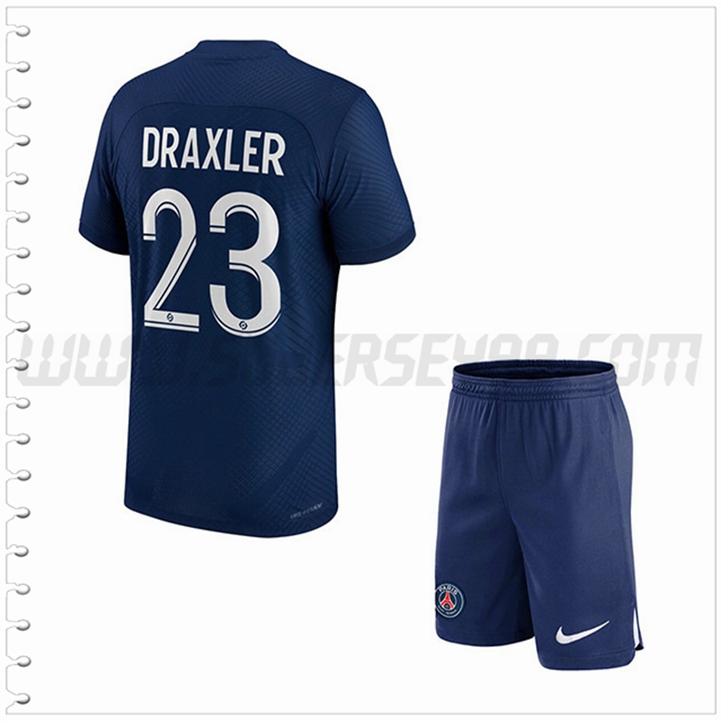 Equipacion del PSG DRAXLER #23 Ninos 2022 2023