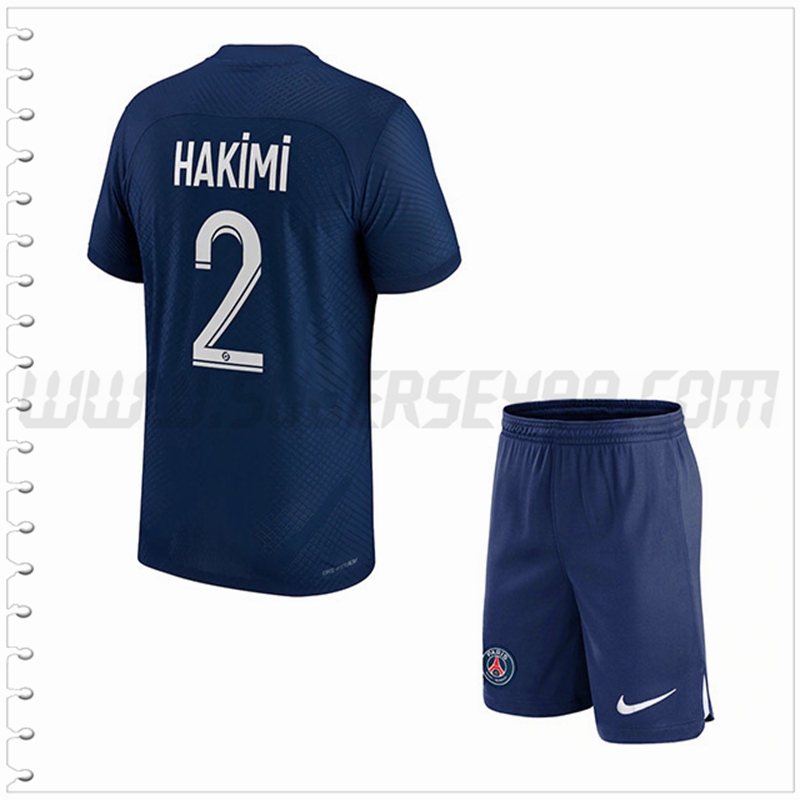 Equipacion del PSG HAKIMI #2 Ninos 2022 2023