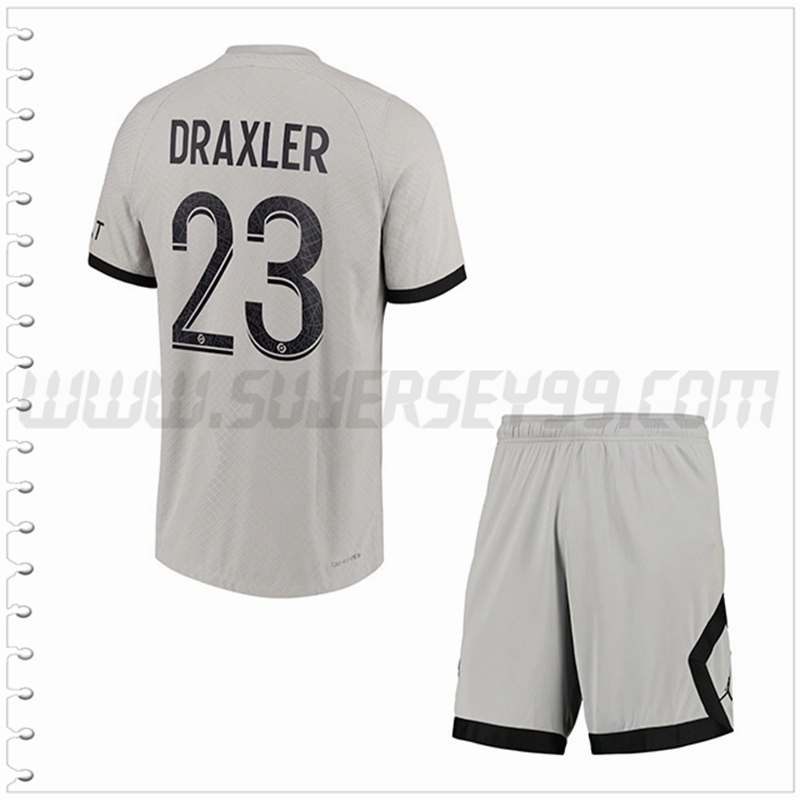 Equipacion del PSG DRAXLER #23 Ninos 2022 2023