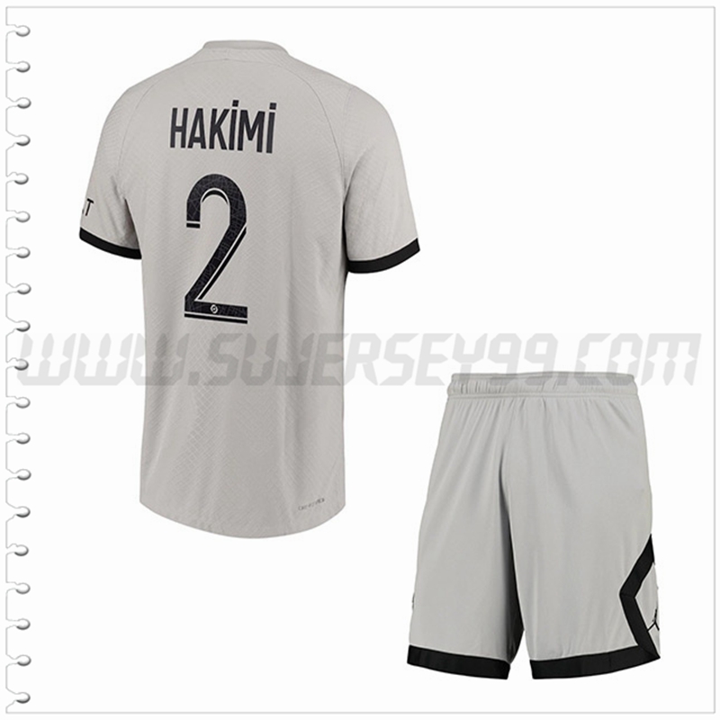 Equipacion del PSG HAKIMI #2 Ninos 2022 2023