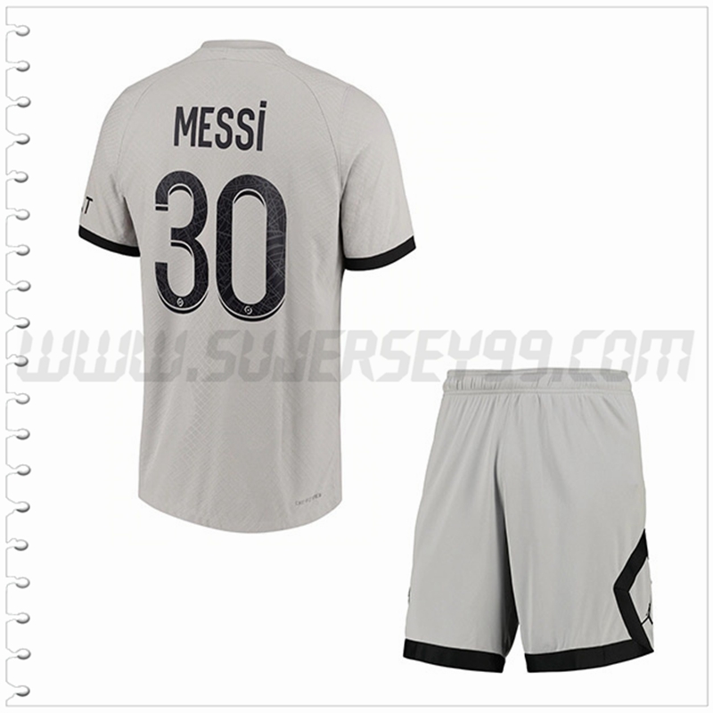 Equipacion del PSG MESSI #30 Ninos 2022 2023