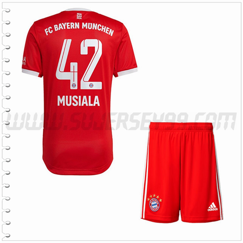 Equipacion del Bayern Munich MUSIALA #42 Ninos 2022 2023