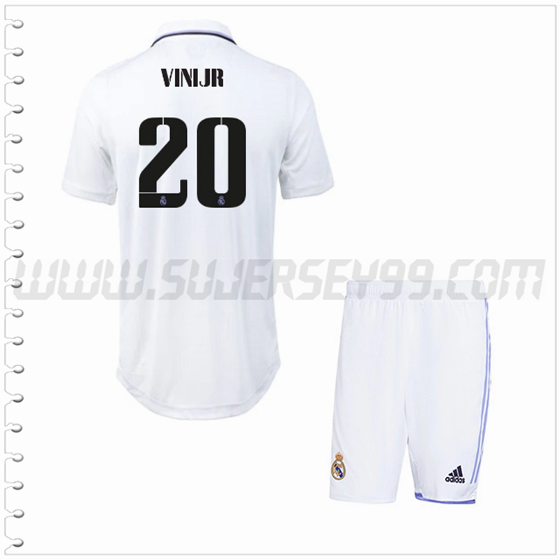 Equipacion del Real Madrid VINIJR #20 Ninos 2022 2023