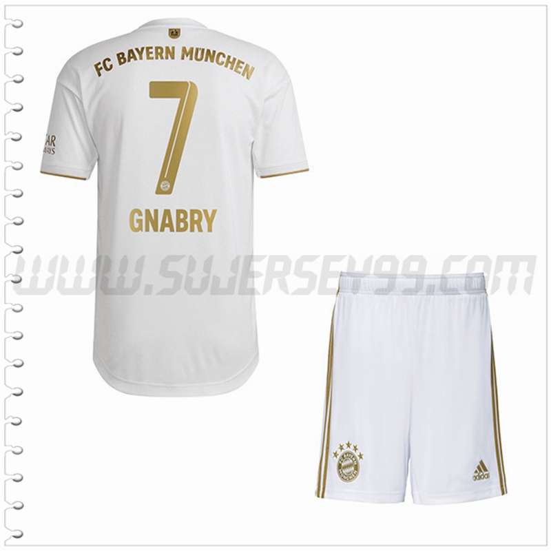 Equipacion del Bayern Munich GNABRY #7 Ninos 2022 2023