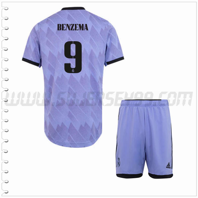 Equipacion del Real Madrid BENZEMA #9 Ninos 2022 2023