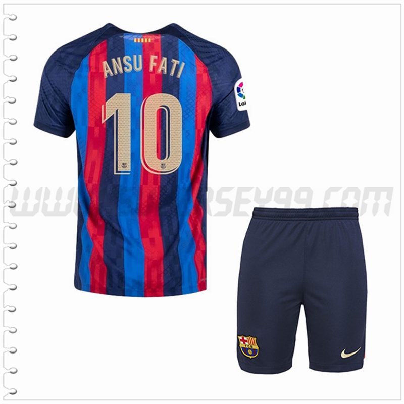 Equipacion del FC Barcelona ANSU FATI #10 Ninos 2022 2023