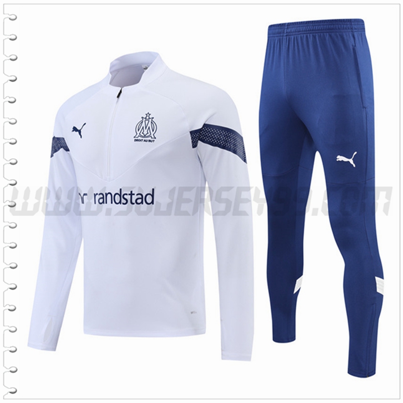 Chandal Futbol Marsella Blanco 2022 2023