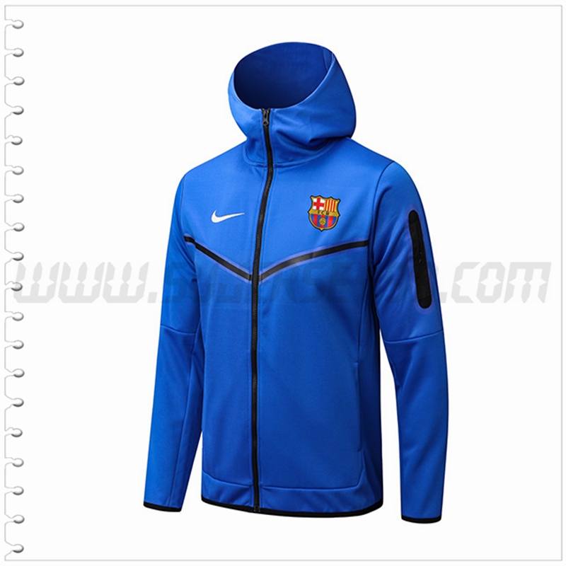 Chaqueta con Capucha FC Barcelona Azul 2022 2023