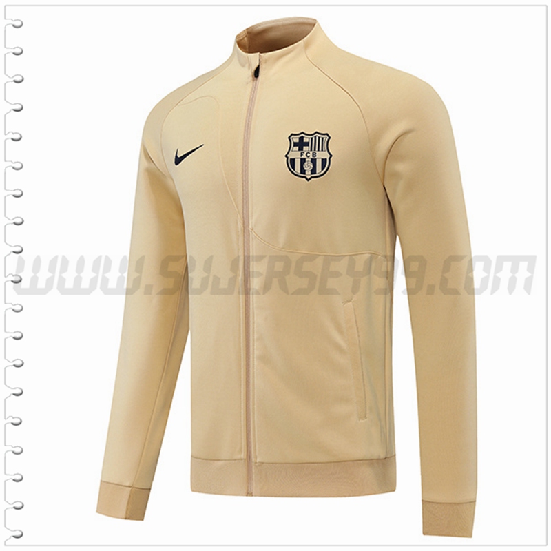 Chaqueta Futbol FC Barcelona Amarillo 2022 2023