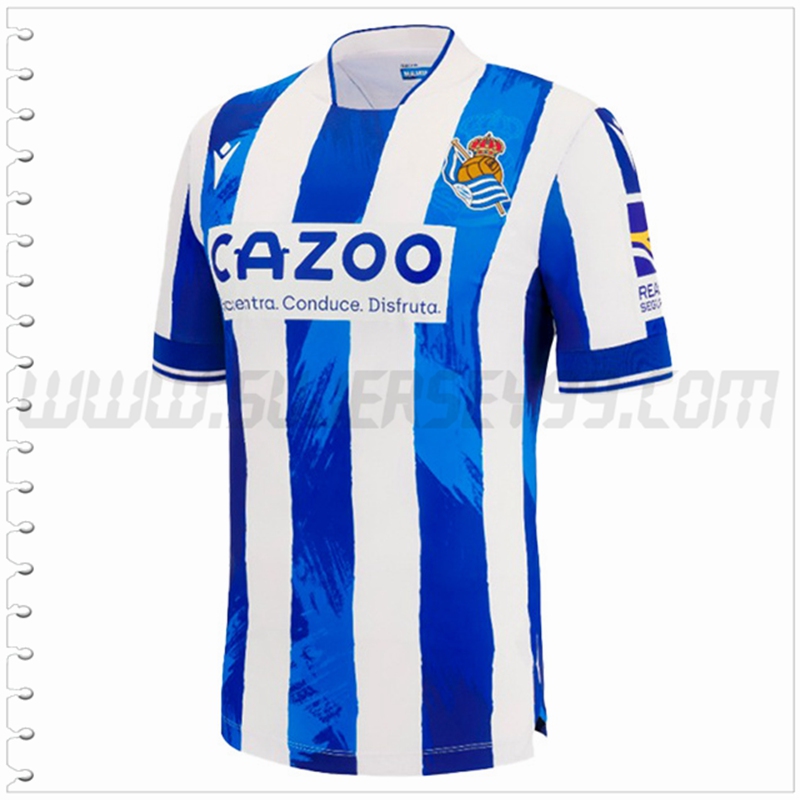 Primera Nuevo Camiseta Real Sociedad Azul Blanco 2022 2023