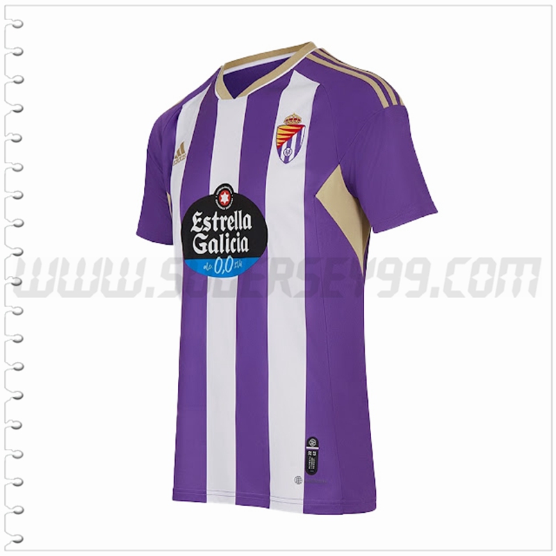 Primera Nuevo Camiseta Real Valladolid Blanco Púrpura 2022 2023