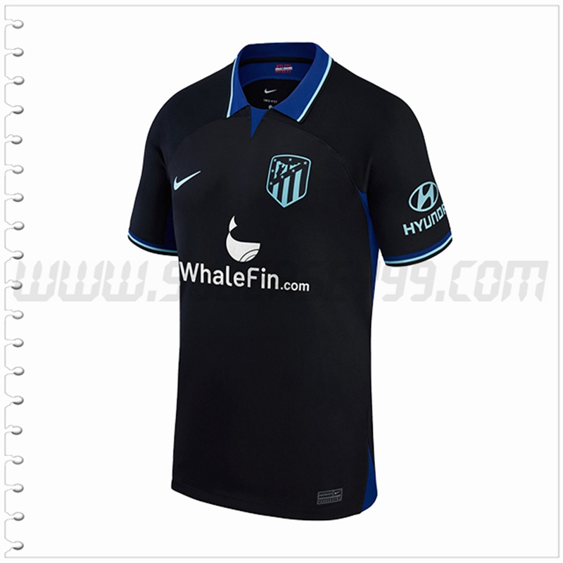 Segunda Nuevo Camiseta Atletico Madrid Negro 2022 2023