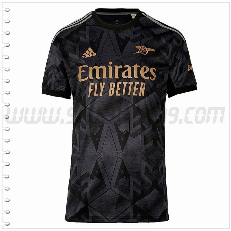 Segunda Nuevo Camiseta Arsenal Negro 2022 2023