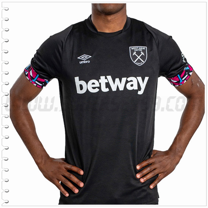 Segunda Nuevo Camiseta West Ham Negro 2022 2023