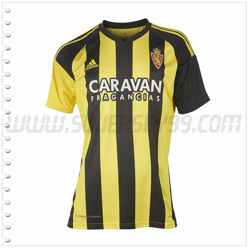 Segunda Nuevo Camiseta Real Zaragoza Amarillo Negro 2022 2023