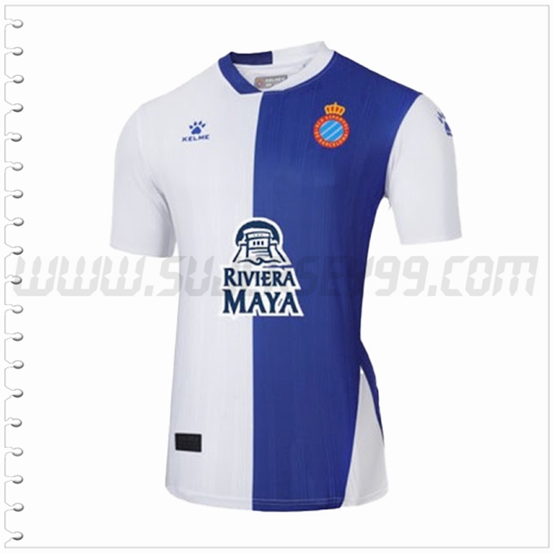 Tercera Nuevo Camiseta RCD Espanyol Blanco Azul 2022 2023