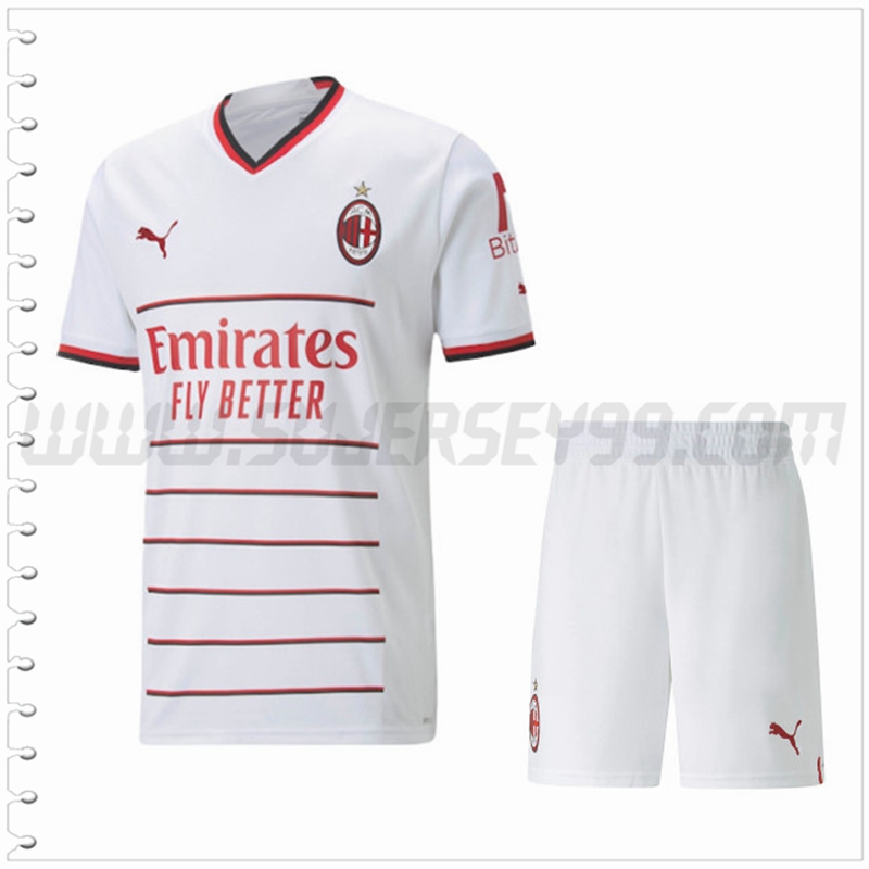 Nuevo Equipacion del AC Milan Ninos 2022 2023